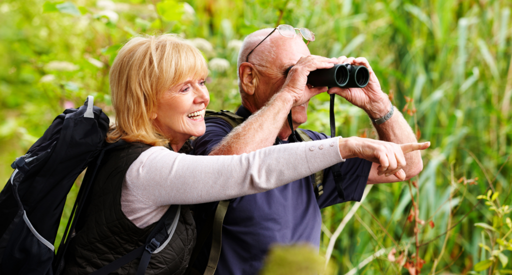 Senior Couple Bird Watching