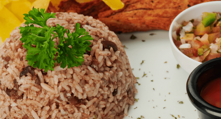 Plate of gallo pinto