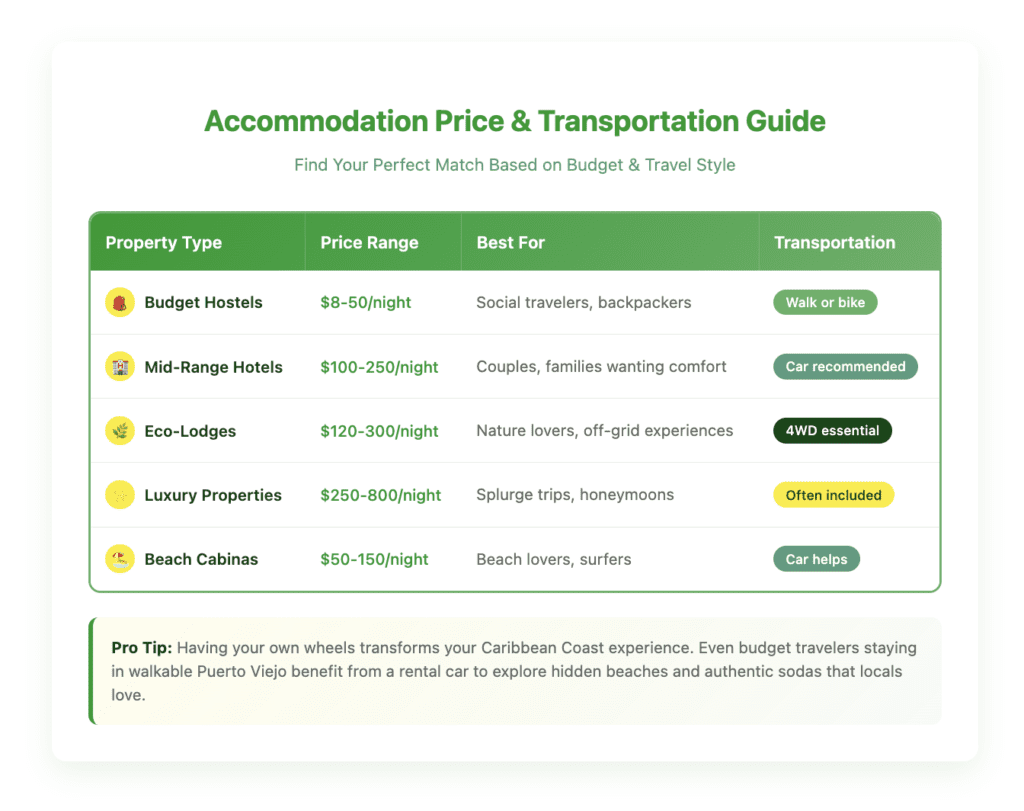 Accommodation Price Transportation Guide Caribbean