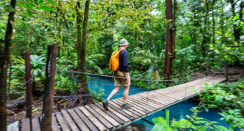 Hike in Costa Rica hanging bridge Nicaragua