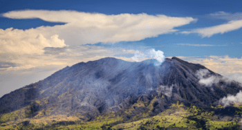 scenic view of Turrialba Volcano in costa rica Nicaragua